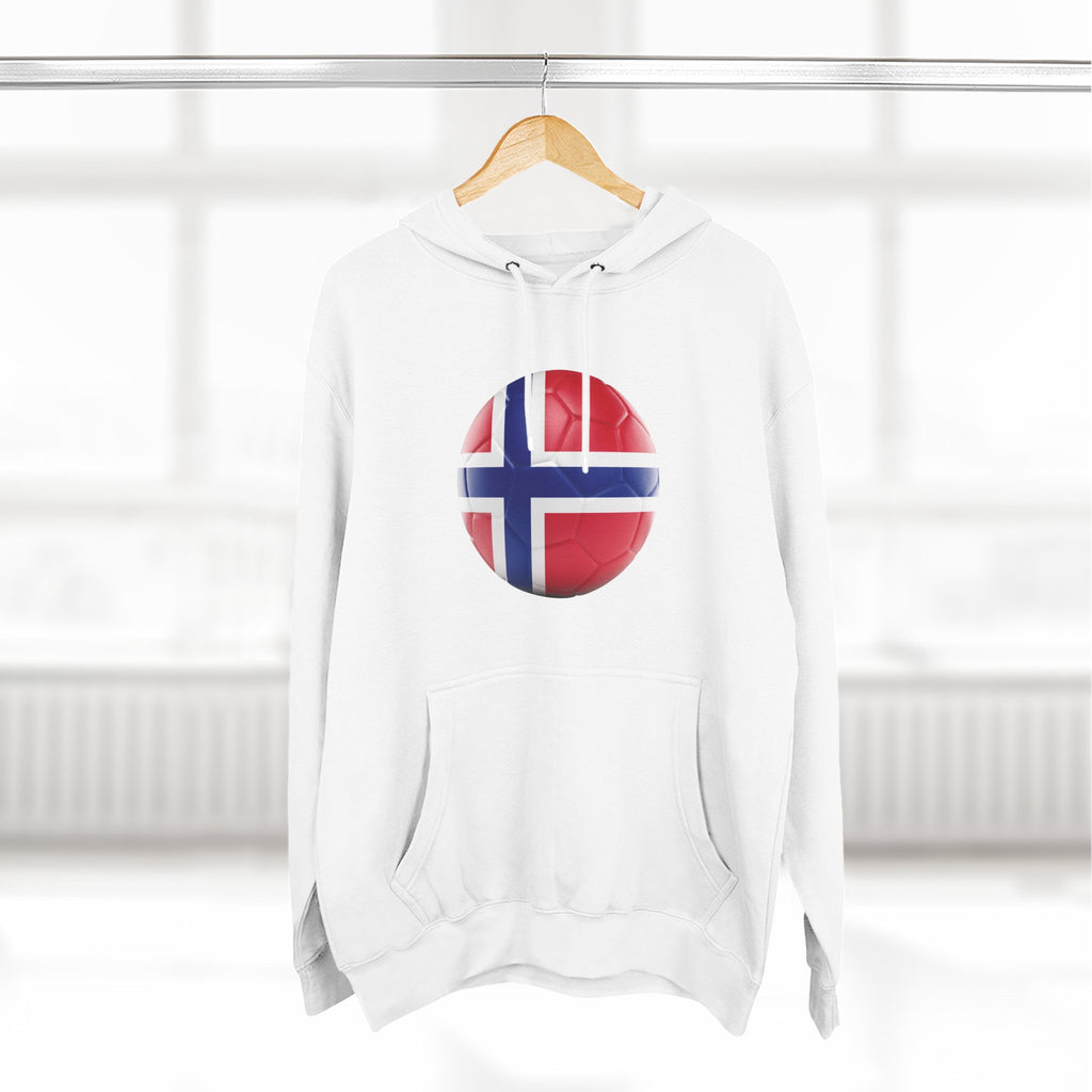 Norway Flag Hoodie — Glossy Norwegian Flag Circle Pullover