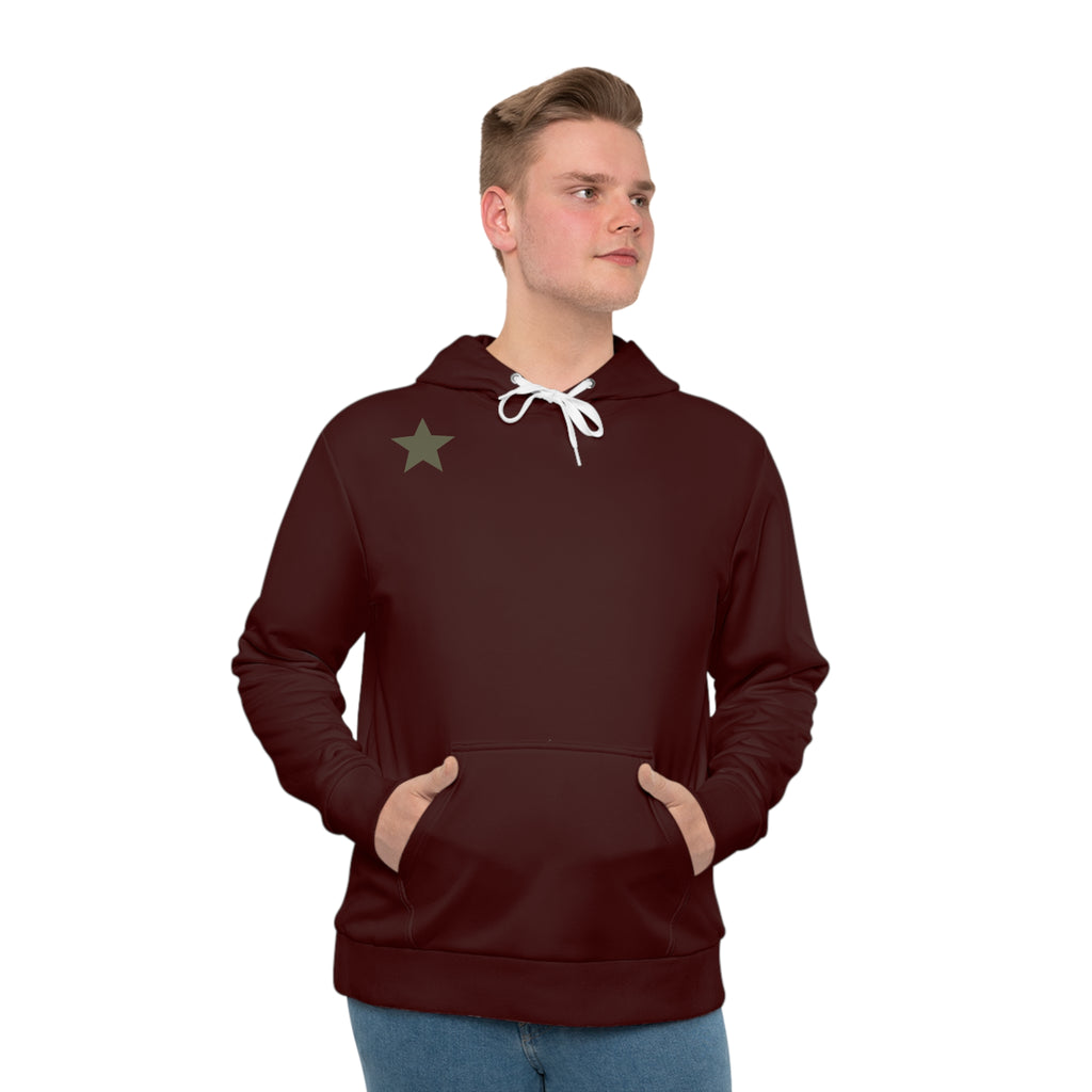 Maroon Men's Hoodie - Classic Pullover Hooded Sweatshirt
