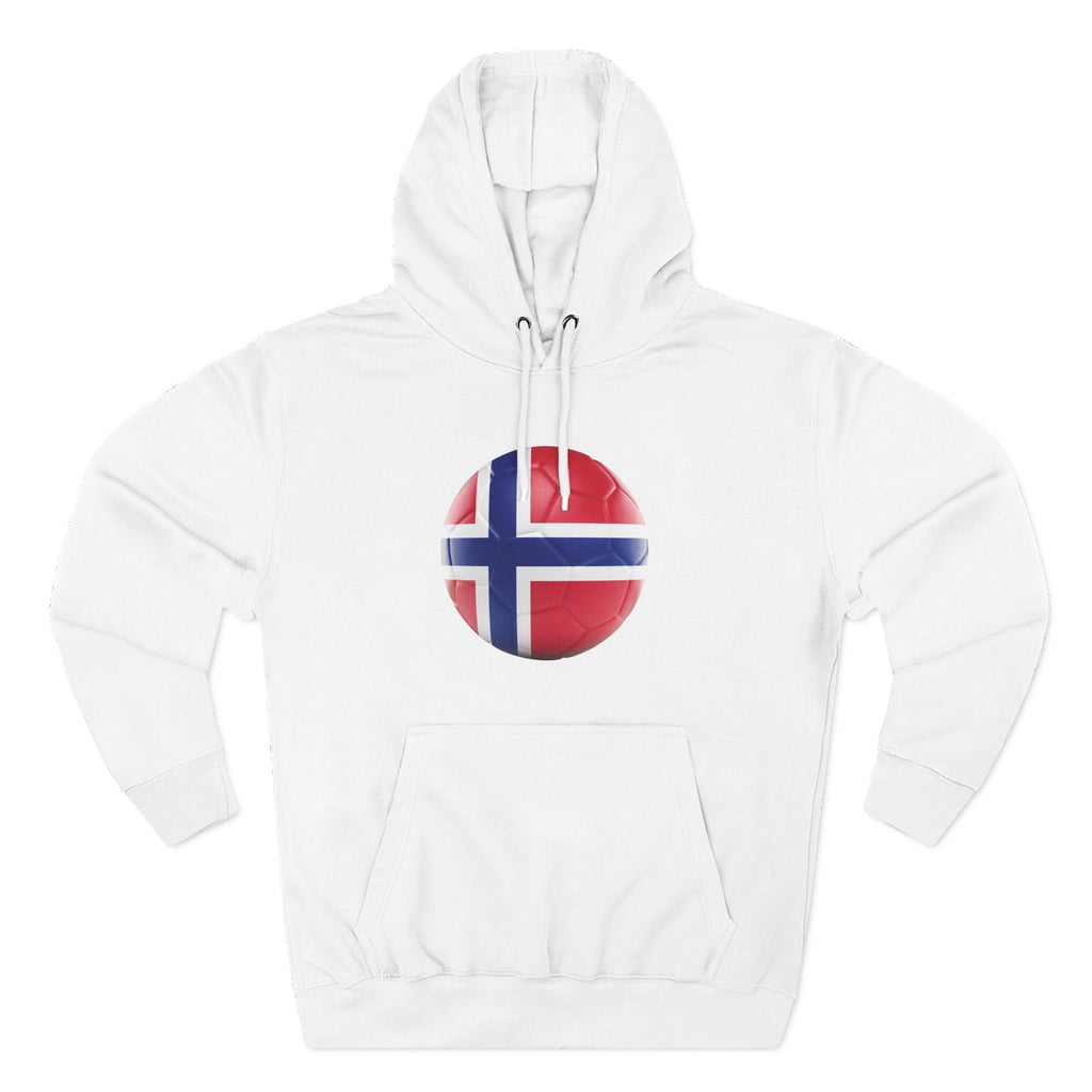 Norway Flag Hoodie — Glossy Norwegian Flag Circle Pullover