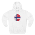 Norway Flag Hoodie — Glossy Norwegian Flag Circle Pullover