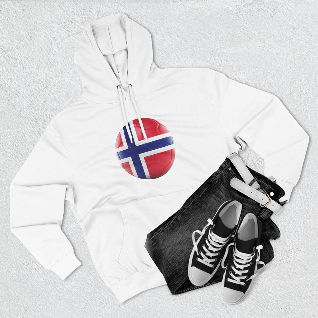 Norway Flag Hoodie — Glossy Norwegian Flag Circle Pullover