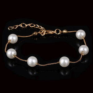 simulated pearl pendant gold choker Necklace statement jewelry for women