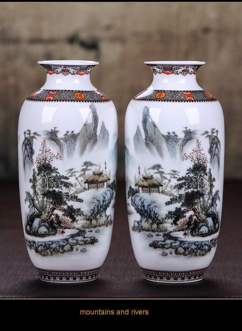 Ceramic Vase Vintage Chinese Style Animal Vase Fine Smooth Surface Home Decoration Furnishing Articles