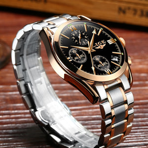 Watch men  Brand Luxury Fashion Quartz Sport Watches Men Full Steel Military Clock Waterproof Gold men's Watch Relogio Masculino