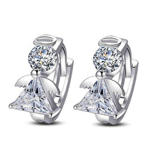 Charger l&#39;image dans la galerie, Luxury New 2019 Stud Earrings 925 Sterling Crystal Zircon Row Silver Huggie Earrings For Women Female Brincos oorbellen