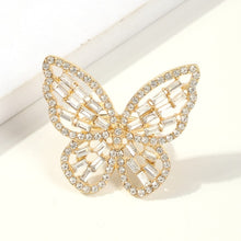 Load image into Gallery viewer, New Trendy Big Butterfly Ring Luxury Rhinestone Crystal Finger Rings Engagement Wedding Party Female Rings Animal Jewelry R01851