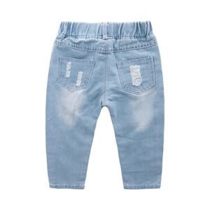 CROAL CHERIE Fashion Children Ripped Jeans Kids Boys Jeans Girls Jeans Denim Pants For Teenagers Boys Toddler Jeans Kids Clothes