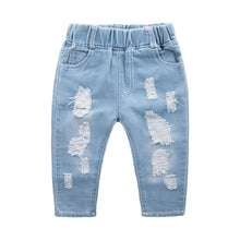 Load image into Gallery viewer, CROAL CHERIE Fashion Children Ripped Jeans Kids Boys Jeans Girls Jeans Denim Pants For Teenagers Boys Toddler Jeans Kids Clothes