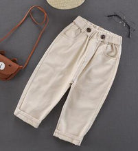 Load image into Gallery viewer, Autumn Spring Baby Boys Jeans Pants Kids Clothes Cotton Casual Children Trousers Denim Boys Clothes 2-6Year Blue and Beige