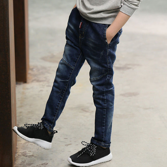 IENENS 5-13Y Kids Boys Clothes Skinny Jeans Classic Pants Children Denim Clothing Long Bottoms Baby Boy Casual Trousers