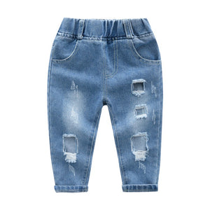 CROAL CHERIE Fashion Children Ripped Jeans Kids Boys Jeans Girls Jeans Denim Pants For Teenagers Boys Toddler Jeans Kids Clothes