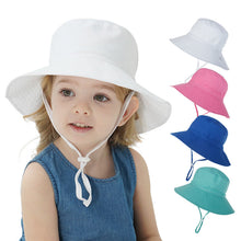 Load image into Gallery viewer, Summer Baby Sun Hat Boys Cap Children Unisex Beach Hats Cartoon Infant Caps UV Protection