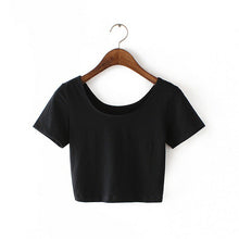 Load image into Gallery viewer, Punk Vintage Rhinestone Spider Goth Graphic T Shirt Women Y2k Style Crop Top O-neck Tshirt Black Streetwear Short Sleeve T-shirt