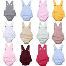 Charger l&#39;image dans la galerie, 0-3Y Newborn Kids Bodysuit Baby Boy Girl Clothes Jumpsuit Sunsuit Outfits Soild Children&#39;s Clothes Baby Summer Clothing