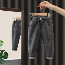 Load image into Gallery viewer, Autumn Spring Baby Boys Jeans Pants Kids Clothes Cotton Casual Children Trousers Denim Boys Clothes 2-6Year Blue and Beige