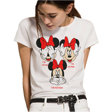 Load image into Gallery viewer, Three Mickey Mouse Print Women T shirt Cartoon Summer Top Ladies T Shirt Graphic Female Tee T-Shirt Disney Womens Clothing