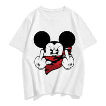 Load image into Gallery viewer, Three Mickey Mouse Print Women T shirt Cartoon Summer Top Ladies T Shirt Graphic Female Tee T-Shirt Disney Womens Clothing