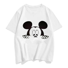 Load image into Gallery viewer, Three Mickey Mouse Print Women T shirt Cartoon Summer Top Ladies T Shirt Graphic Female Tee T-Shirt Disney Womens Clothing