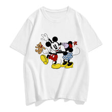 Load image into Gallery viewer, Three Mickey Mouse Print Women T shirt Cartoon Summer Top Ladies T Shirt Graphic Female Tee T-Shirt Disney Womens Clothing