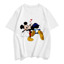 Load image into Gallery viewer, Three Mickey Mouse Print Women T shirt Cartoon Summer Top Ladies T Shirt Graphic Female Tee T-Shirt Disney Womens Clothing