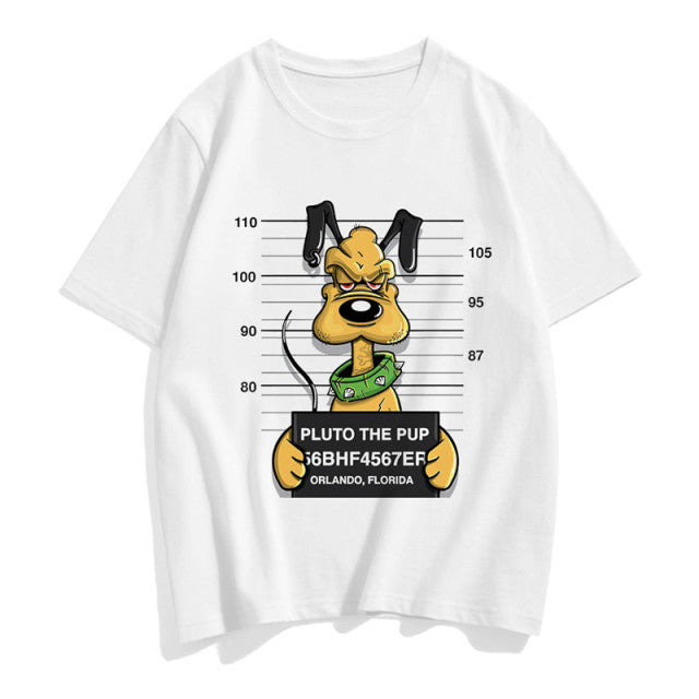 Three Mickey Mouse Print Women T shirt Cartoon Summer Top Ladies T Shirt Graphic Female Tee T-Shirt Disney Womens Clothing