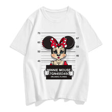 Load image into Gallery viewer, Three Mickey Mouse Print Women T shirt Cartoon Summer Top Ladies T Shirt Graphic Female Tee T-Shirt Disney Womens Clothing