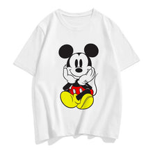 Load image into Gallery viewer, Three Mickey Mouse Print Women T shirt Cartoon Summer Top Ladies T Shirt Graphic Female Tee T-Shirt Disney Womens Clothing