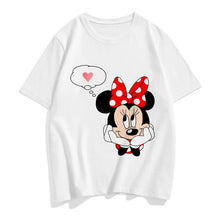 Load image into Gallery viewer, Three Mickey Mouse Print Women T shirt Cartoon Summer Top Ladies T Shirt Graphic Female Tee T-Shirt Disney Womens Clothing
