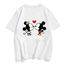 Load image into Gallery viewer, Three Mickey Mouse Print Women T shirt Cartoon Summer Top Ladies T Shirt Graphic Female Tee T-Shirt Disney Womens Clothing