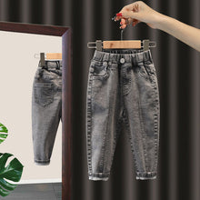 Load image into Gallery viewer, Autumn Spring Baby Boys Jeans Pants Kids Clothes Cotton Casual Children Trousers Denim Boys Clothes 2-6Year Blue and Beige