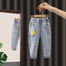 Load image into Gallery viewer, Autumn Spring Baby Boys Jeans Pants Kids Clothes Cotton Casual Children Trousers Denim Boys Clothes 2-6Year Blue and Beige