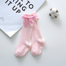 Load image into Gallery viewer, Girls Big Bow Knee High Long Soft New Kids Socks Toddlers Cotton Lace baby Socks Kids kniekousen meisje Dropshipping girls socks