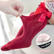 Load image into Gallery viewer, Girls Big Bow Knee High Long Soft New Kids Socks Toddlers Cotton Lace baby Socks Kids kniekousen meisje Dropshipping girls socks