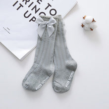 Load image into Gallery viewer, Girls Big Bow Knee High Long Soft New Kids Socks Toddlers Cotton Lace baby Socks Kids kniekousen meisje Dropshipping girls socks