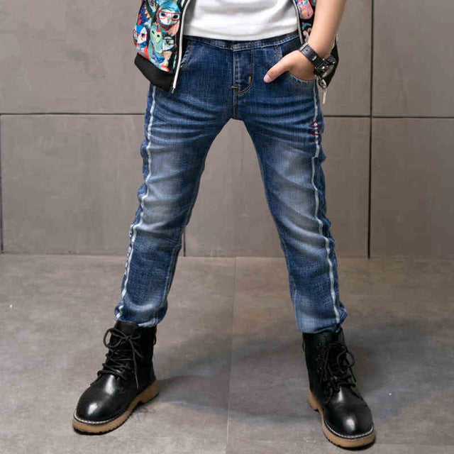 IENENS 5-13Y Kids Boys Clothes Skinny Jeans Classic Pants Children Denim Clothing Long Bottoms Baby Boy Casual Trousers