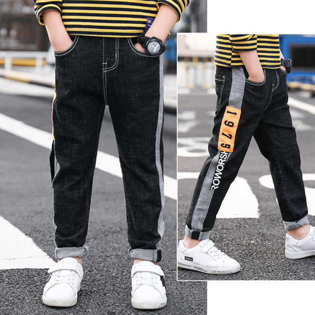 IENENS 5-13Y Kids Boys Clothes Skinny Jeans Classic Pants Children Denim Clothing Long Bottoms Baby Boy Casual Trousers