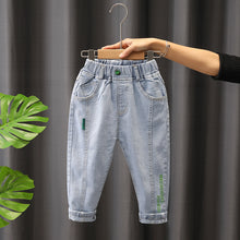Load image into Gallery viewer, Autumn Spring Baby Boys Jeans Pants Kids Clothes Cotton Casual Children Trousers Denim Boys Clothes 2-6Year Blue and Beige