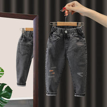 Load image into Gallery viewer, Autumn Spring Baby Boys Jeans Pants Kids Clothes Cotton Casual Children Trousers Denim Boys Clothes 2-6Year Blue and Beige