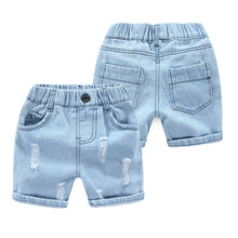 Charger l&#39;image dans la galerie, Summer Baby Boys Denim Shorts Fashion Hole Children Jeans South Korea Style Boy Casual Cowboy Shorts Child Toddler Beach Pants