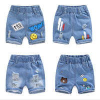 Load image into Gallery viewer, Summer Baby Boys Denim Shorts Fashion Hole Children Jeans South Korea Style Boy Casual Cowboy Shorts Child Toddler Beach Pants