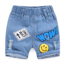 Load image into Gallery viewer, Summer Baby Boys Denim Shorts Fashion Hole Children Jeans South Korea Style Boy Casual Cowboy Shorts Child Toddler Beach Pants