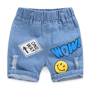 Summer Baby Boys Denim Shorts Fashion Hole Children Jeans South Korea Style Boy Casual Cowboy Shorts Child Toddler Beach Pants