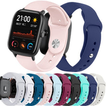 Charger l&#39;image dans la galerie, 20mm/22mm Silicone band For Amazfit GTS 3/2/2e/GTS2 Mini/GTR 42mm/47mm/GTR 3/3 Pro/2/2e Sport Watch Bracelet Amazfit bip strap