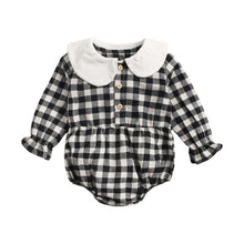 Charger l&#39;image dans la galerie, Sanlutoz Princess Newborn Baby Girl Bodysuits Long Sleeve Cotton Baby Clothes Flowers Plaid Cute