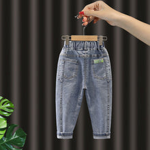 Load image into Gallery viewer, Autumn Spring Baby Boys Jeans Pants Kids Clothes Cotton Casual Children Trousers Denim Boys Clothes 2-6Year Blue and Beige