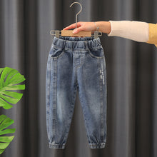 Load image into Gallery viewer, Autumn Spring Baby Boys Jeans Pants Kids Clothes Cotton Casual Children Trousers Denim Boys Clothes 2-6Year Blue and Beige