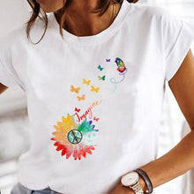 Load image into Gallery viewer, Women Print Clothes Watercolor New Lovely Female Tops Tee Tshirt Fashion Print Cartoon O-neck Ladies Graphic T-Shirt