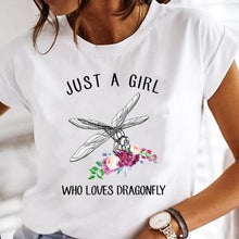 Load image into Gallery viewer, Women Print Clothes Watercolor New Lovely Female Tops Tee Tshirt Fashion Print Cartoon O-neck Ladies Graphic T-Shirt