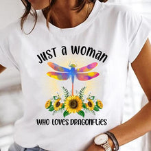Load image into Gallery viewer, Women Print Clothes Watercolor New Lovely Female Tops Tee Tshirt Fashion Print Cartoon O-neck Ladies Graphic T-Shirt