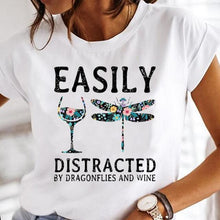 Load image into Gallery viewer, Women Print Clothes Watercolor New Lovely Female Tops Tee Tshirt Fashion Print Cartoon O-neck Ladies Graphic T-Shirt